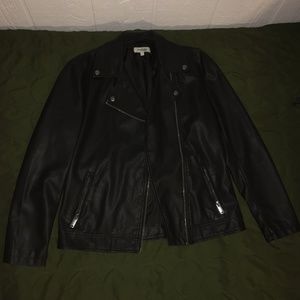 Black faux leather jacket